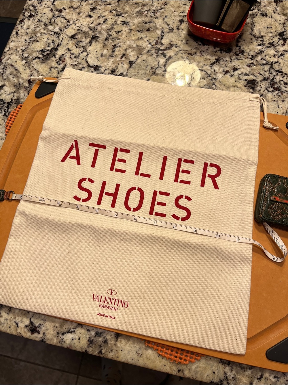 Valentino Garavani Natural Canvas Dust Bag with Red Logo - Picture 4 of 5